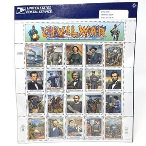 Civil War US MINT NH Sheet of 20 commemorative stamps # 2975 USPS 1995 Lee Davis